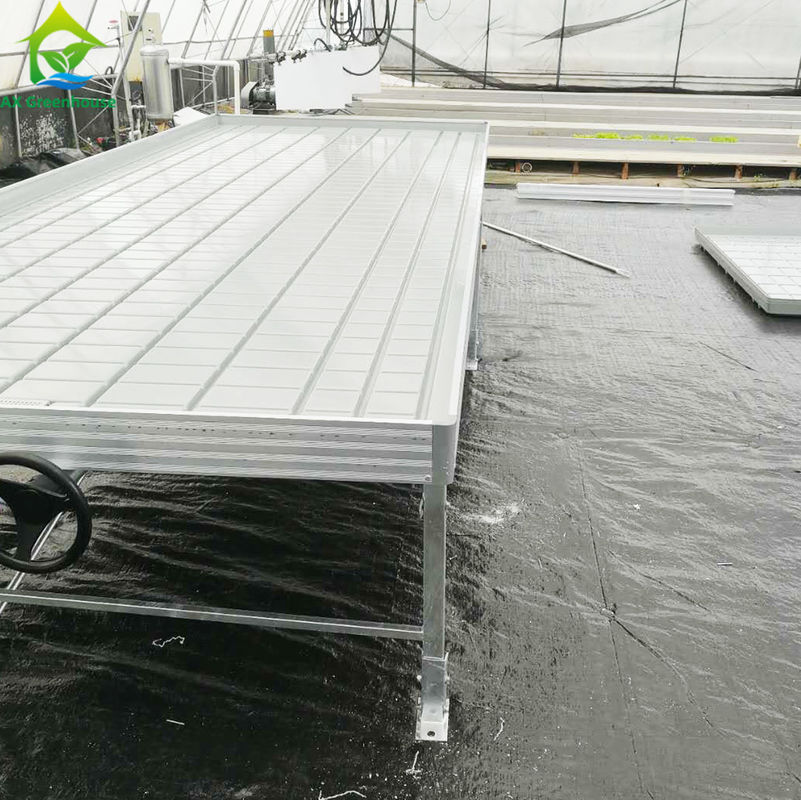 ODM داخلي خارجي مائي حديقة الدفيئة المتداول مقاعد عمودي تنمو نظام الرف