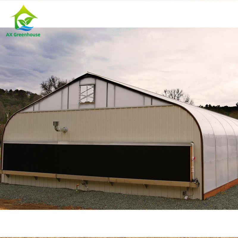 1.8-3m ارتفاع الجدار ضوء Dep Grow دفيئة نفق مع نظام التحكم في المناخ